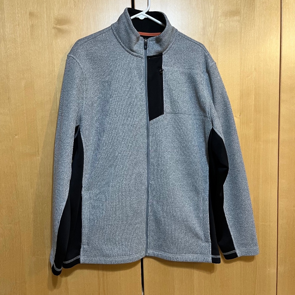 Izod Gray Advantage Performance Stretch Full Zip … - image 1